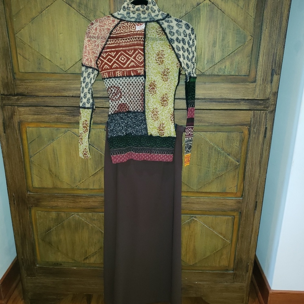 Jean Paul Gaultier skirt & T combo.